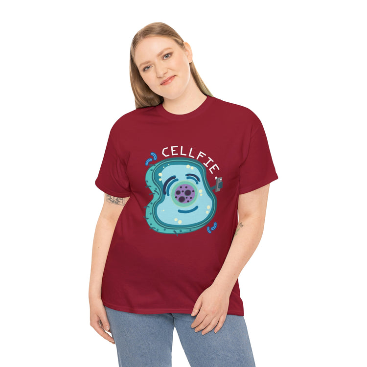 Shirt Hilarious Unique Cellfie Cell Physics Teachers Science Teacher biology physiology T-Shirt Unisex Heavy Cotton Tee