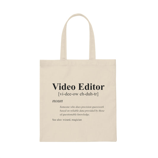 Humorous Filmmaking Moviemaking Content Creation Hilarious Videography Enthusiast Men Women  Canvas Tote Bag