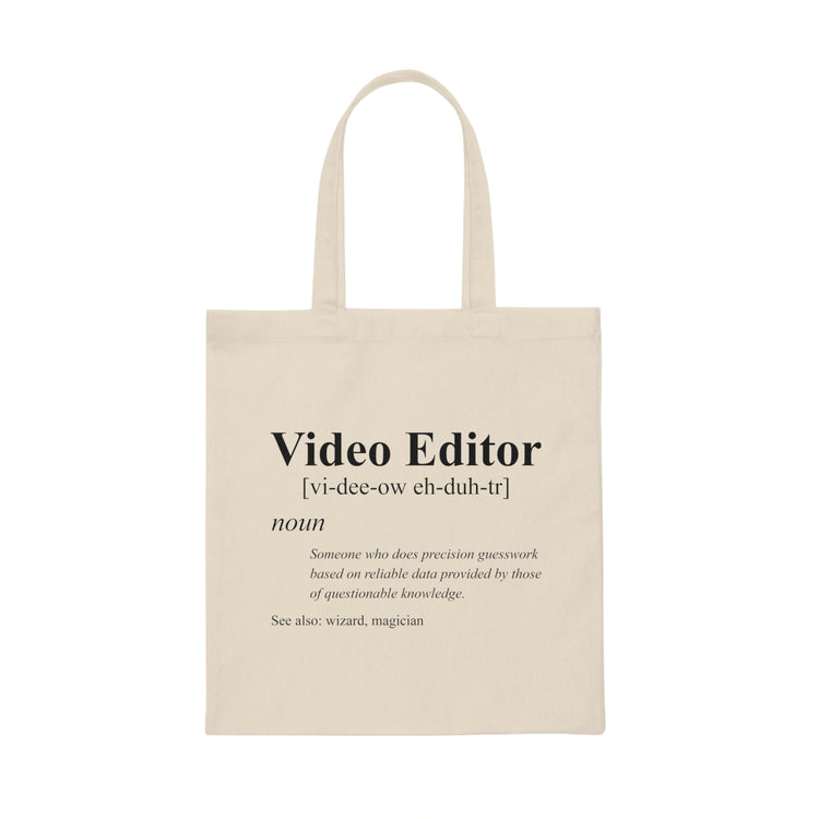 Humorous Filmmaking Moviemaking Content Creation Hilarious Videography Enthusiast Men Women  Canvas Tote Bag