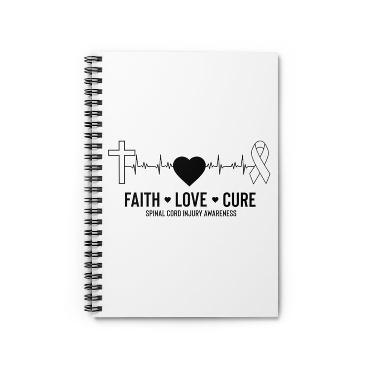 Spiral Notebook  Hilarious Spinal Cord Injury Awareness Sickness Fighter Humorous Spine Column