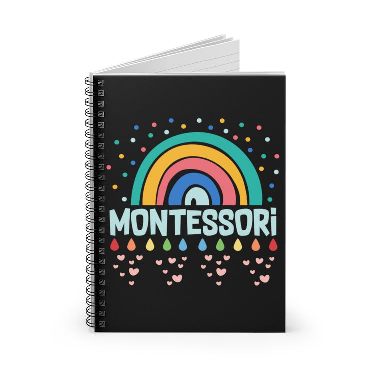 Spiral Notebook  Funny Daycare Teachers Appreciation Watercolored Rainbows Motivational