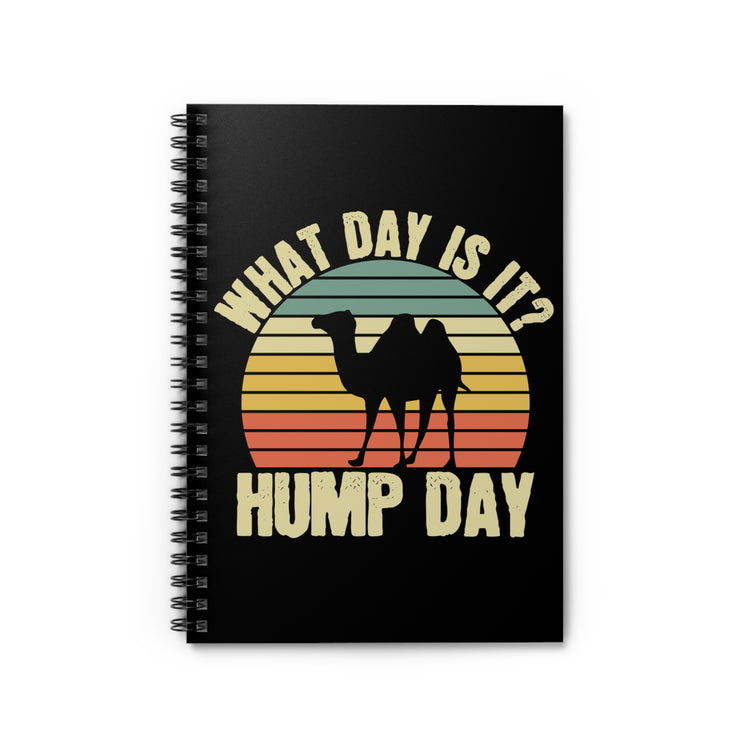 Vintage Is It Hump Day Week Of Labour Saying Tee Shirt Gift | Retro Camels Humps Professional Men Women T Shirt Spiral Notebook - Ruled Line