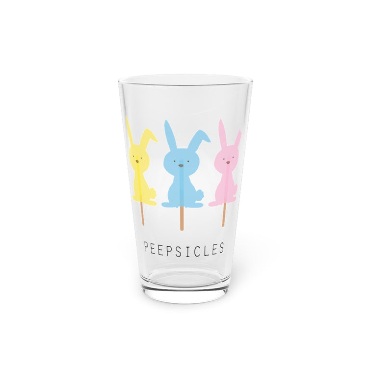 Beer Glass Pint 16oz  Easter Bunny Peepsicles Christians Holiday