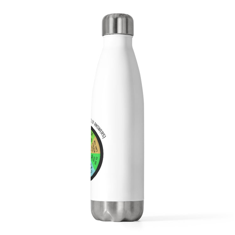 20oz Insulated Bottle Novelty IT Professional Wheel Of Answers Tech Information Hilarious Humorous