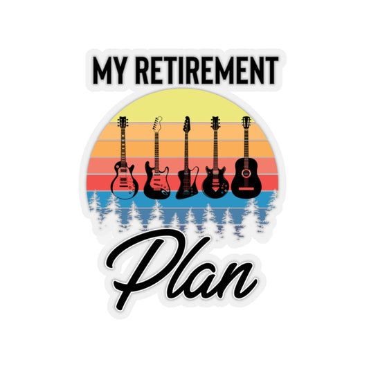 Sticker DecalHumorous My Retirement Plan Rock-And-Roll Music Enthusiast Novelty Retired Stickers For Laptop Car