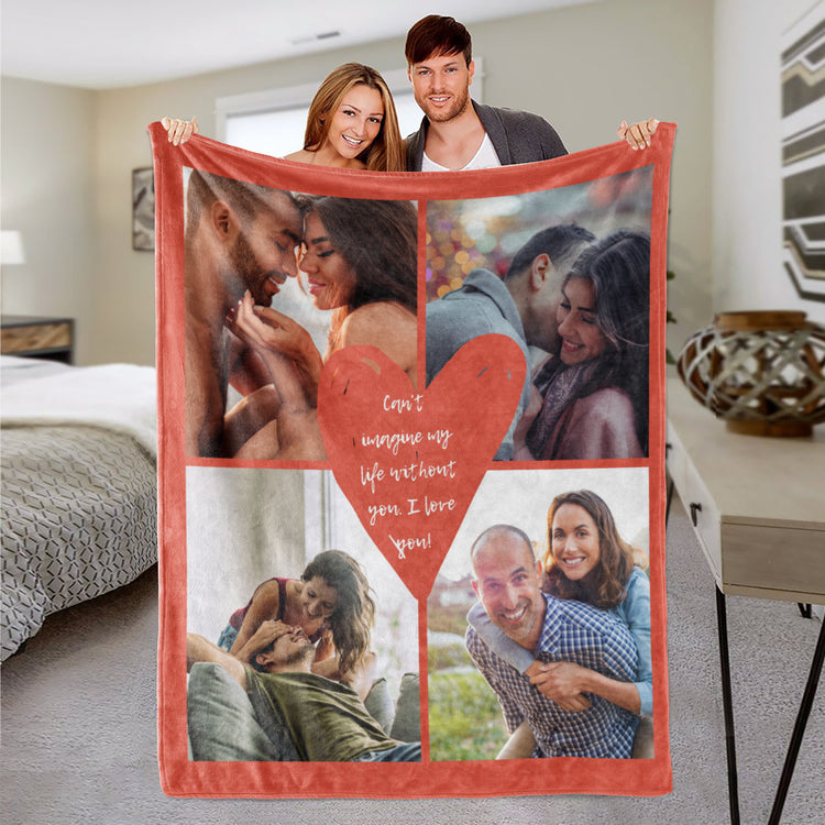 Personalized Couple Photo Blanket