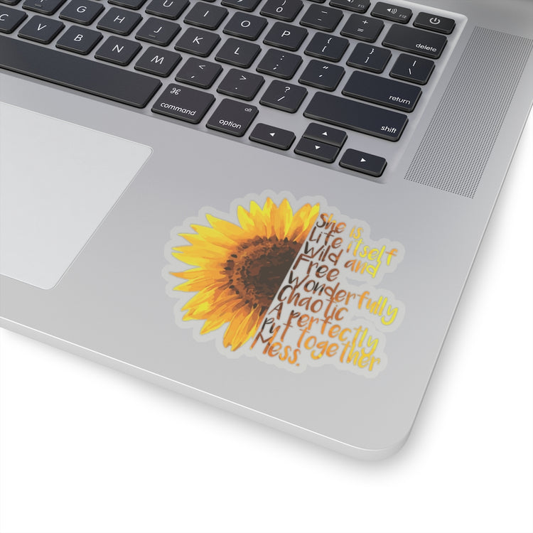 Sticker Decal  Sunflower She is Life Itself Wild and FreeWonderful Stickers For Laptop Car