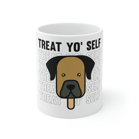 White Ceramic Mug Hilarious Cute Doggos Enthusiast Graphic Dog Furry Pet  Sunsent [DOG BREED] Parents Humorous Doggy