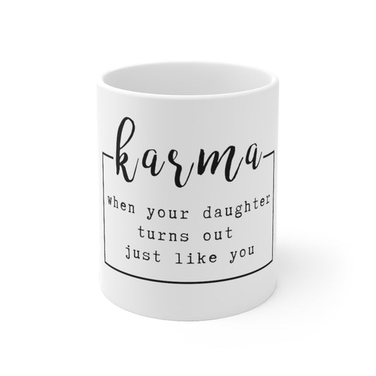 White Ceramic Mug  Humorous Believer Sarcastic Daughter Mom Sayings Funny  Hilarious Introverted Beliefs Devotee Mockery Pun