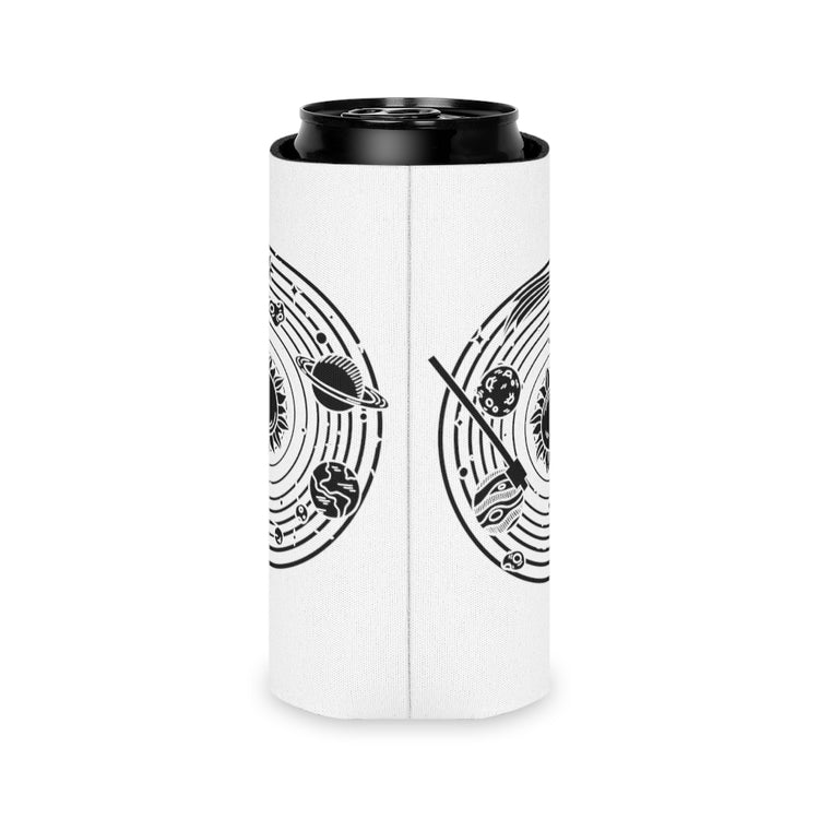 Beer Can Cooler Sleeve Humorous Vinyl Records Singers Illustration Pun Musician Hilarious
