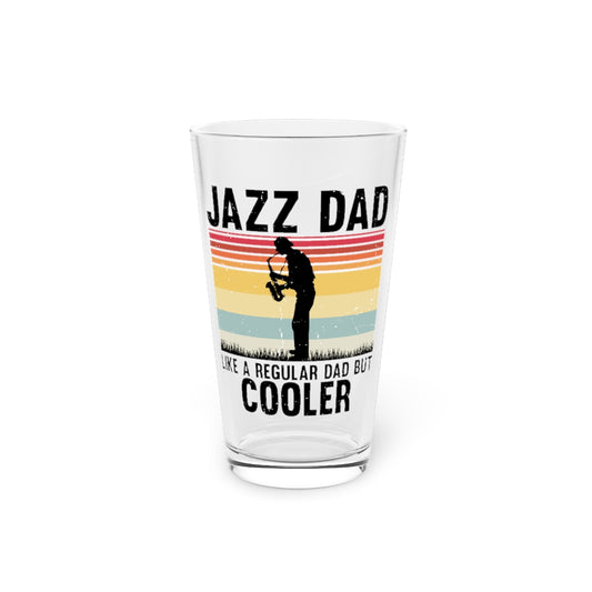 Beer Glass Pint 16oz  Hilarious Sax Beating Trombone Saxophonist Lover Musician Novelty Wind Music