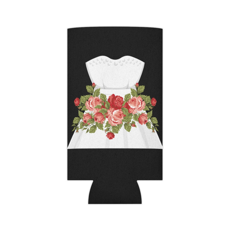 Beer Can Cooler Sleeve Hilarious Wedding Dresses Engagements Mockery Illustration Humorous Flowery