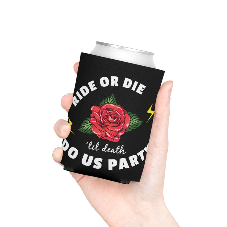 Beer Can Cooler Sleeve  Funny Bridal Bachelorettes Festivities Illustration Sayings Hilarious