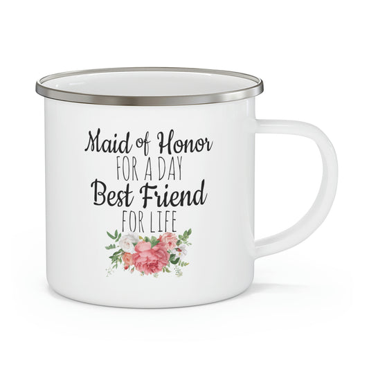 Humorous Bridal Besties Wedding Festivities Statements Gag  Motivational Bridesmaids Appreciation Saying Pun Enamel Camping Mug