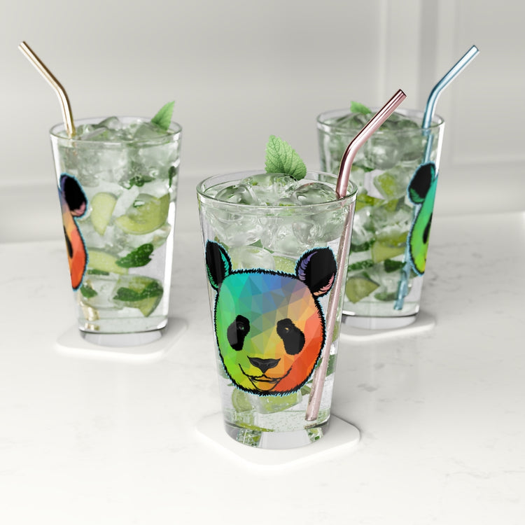 Beer Glass Pint 16oz  Novelty Panda Ailurus Animals Fan Fulgens Natures Enthusiast Humorous Pandas