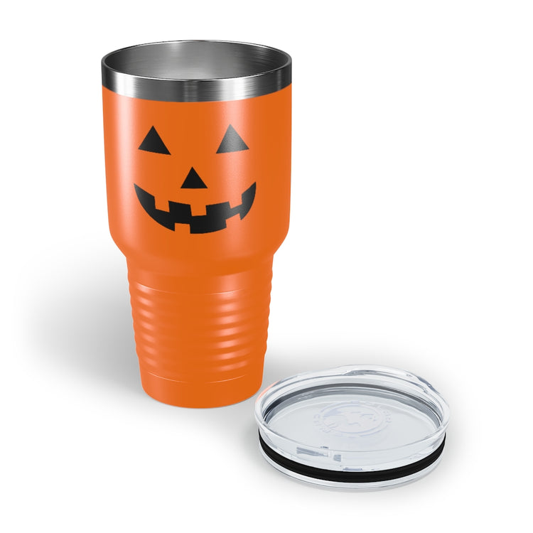 30oz Tumbler Stainless Steel Colors  Humorous Pumpkins Illustration Tricks Treats Enthusiasts Pun Hilarious Tricking