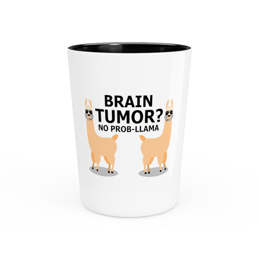 Shot Glass Party Ceramic Tequila Humorous Uplifting Supportive Brain Tumor Recovery Cancer Novel Motivational Support Inspiration Pun Cycst