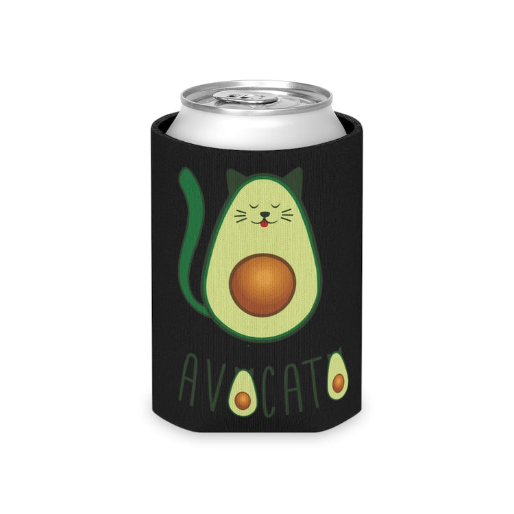 Beer Can Cooler Sleeve  Novelty Avocadoes Kitten Enthusiasts Illustration Sayings Funny Guacamoles