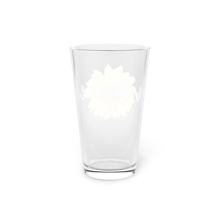 Beer Glass Pint 16oz Bridesmaid Sunflower