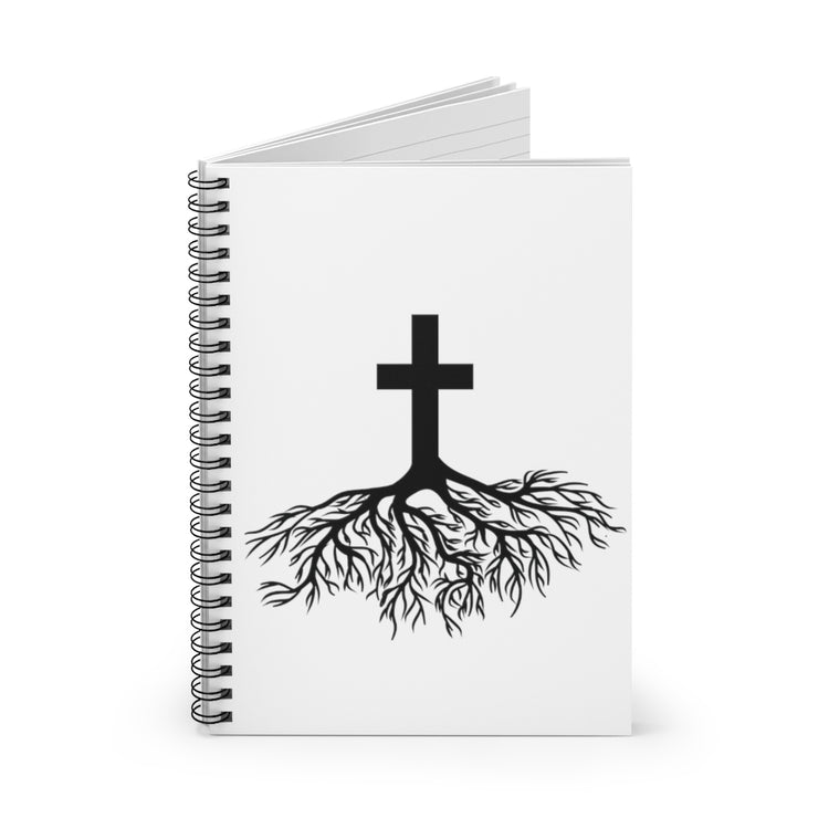 Spiral Notebook  Christians Christianity Graphic Gift Vintage Religious Root Crucifixion Retro Men Women