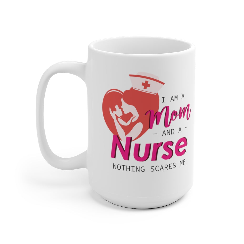 Nothing Stands Between a Nurse and Her Coffee Ceramic Mug, 11oz