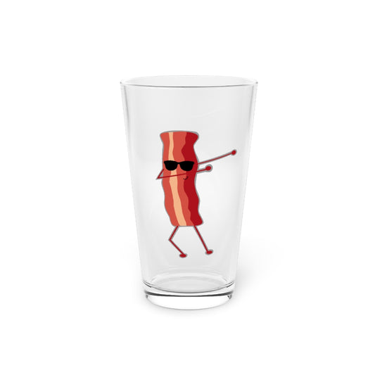 Beer Glass Pint 16oz  Humorous Bacont Strip loin