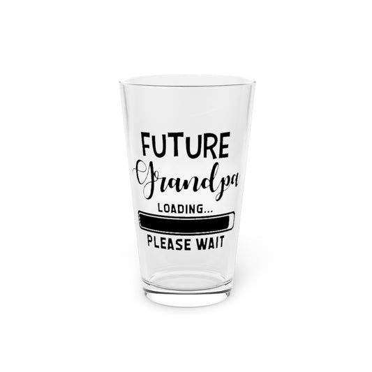 Beer Glass Pint 16oz Future Grandpa Loading Please Wait Promoted To New Grandpa Gift