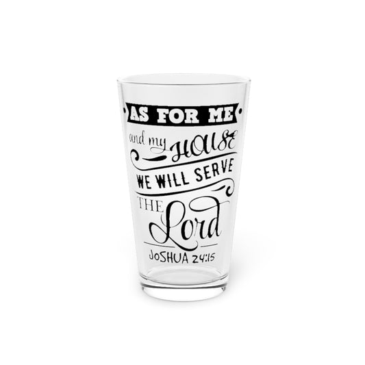 Beer Glass Pint 16oz  Vintage Lord's Servant Motivationa