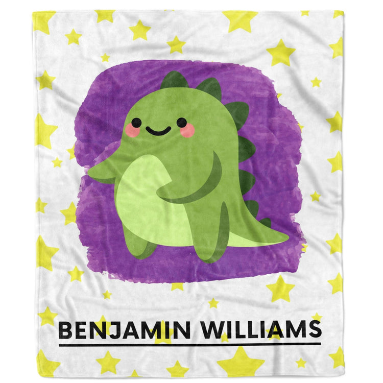 Customized Dinosaur Name Blanket For Kids