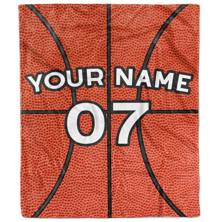 Personalized Player Name Basketball Blanket