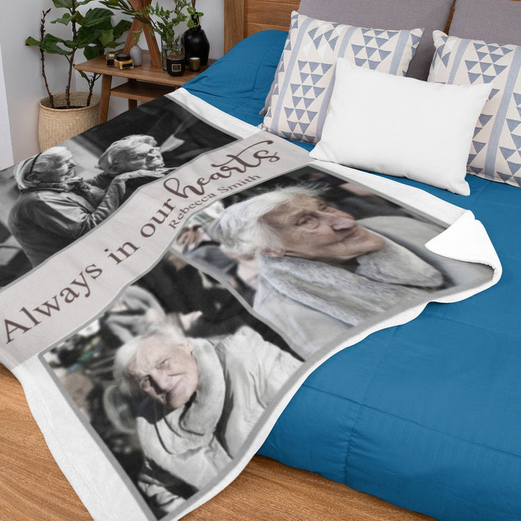 Custom Memorial Photo Blanket to your Loss Loved Ones