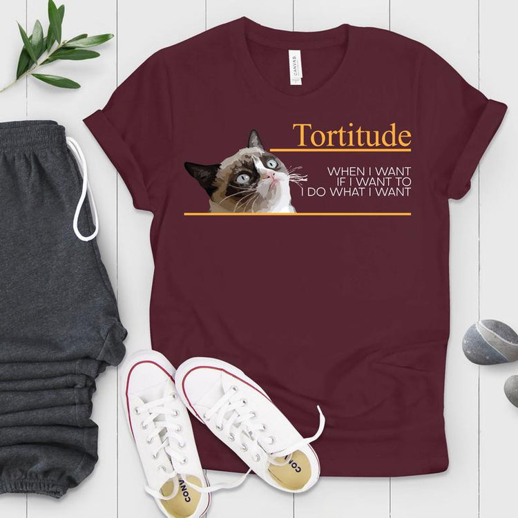 Tortitude Definition Cat Lover Shirt