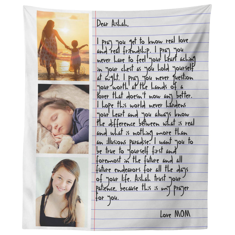 Customized Photo Love Letter Tapestry