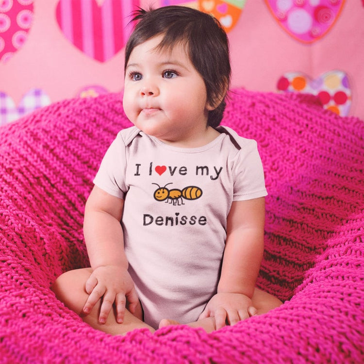 Personalized I Love My Aunt Name Bodysuit