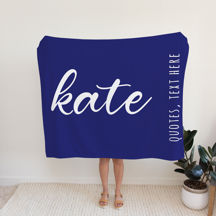 Personalized Name Quote Blanket