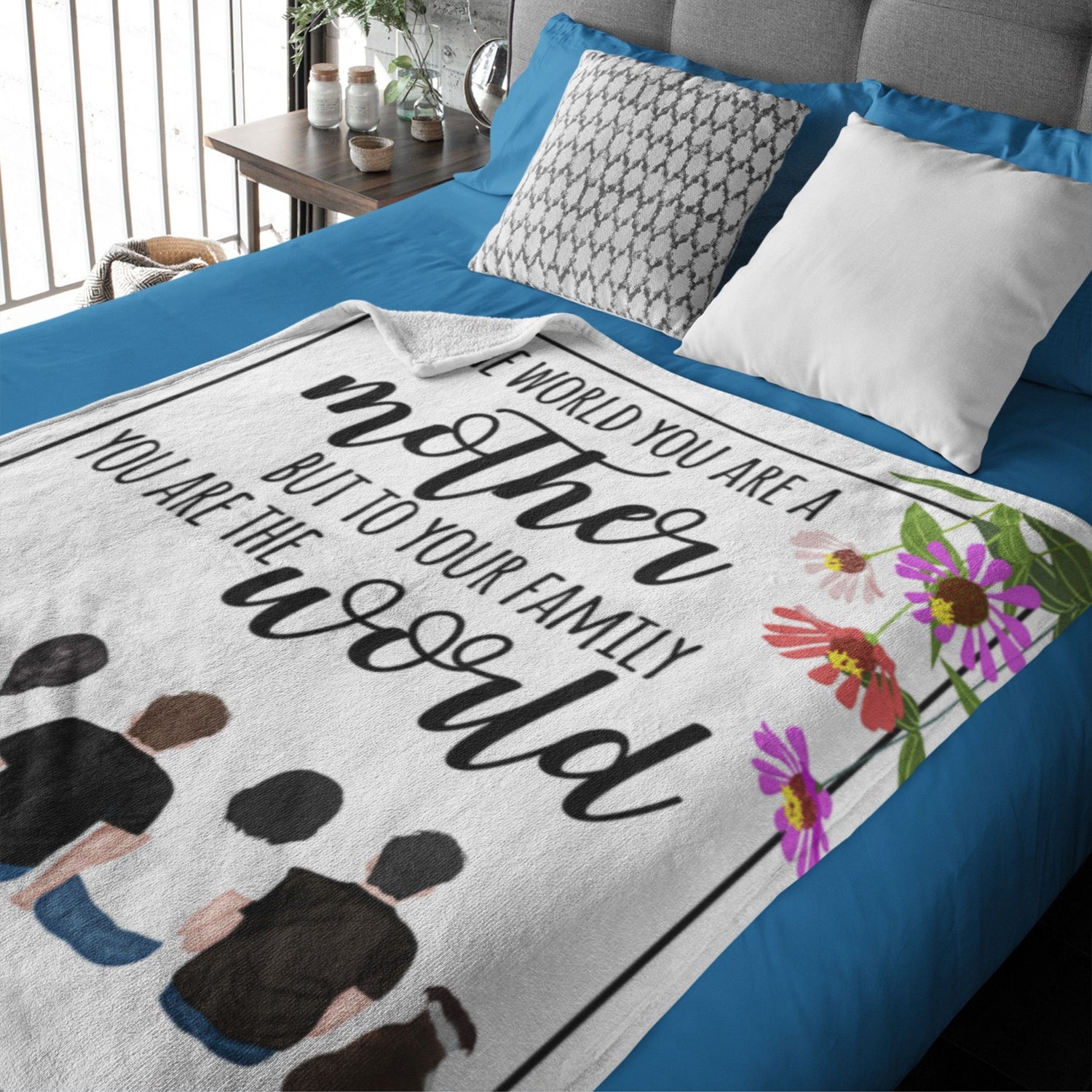 Personalized Dog Family Blanket Gift with Custom Quotes - Teegarb