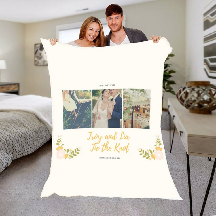 Personalized Wedding Photo Blanket