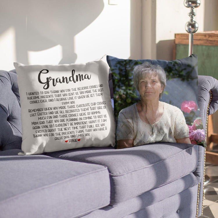 Custom Letter To Grandma Throw Pillow Case Covers