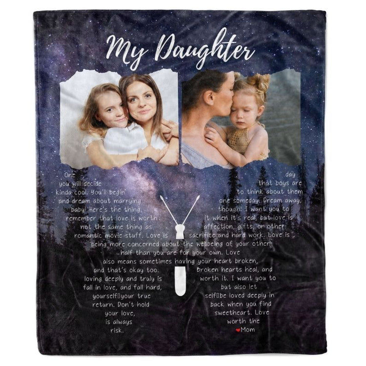 Personalized Photo Letter to My Daughter Blanket