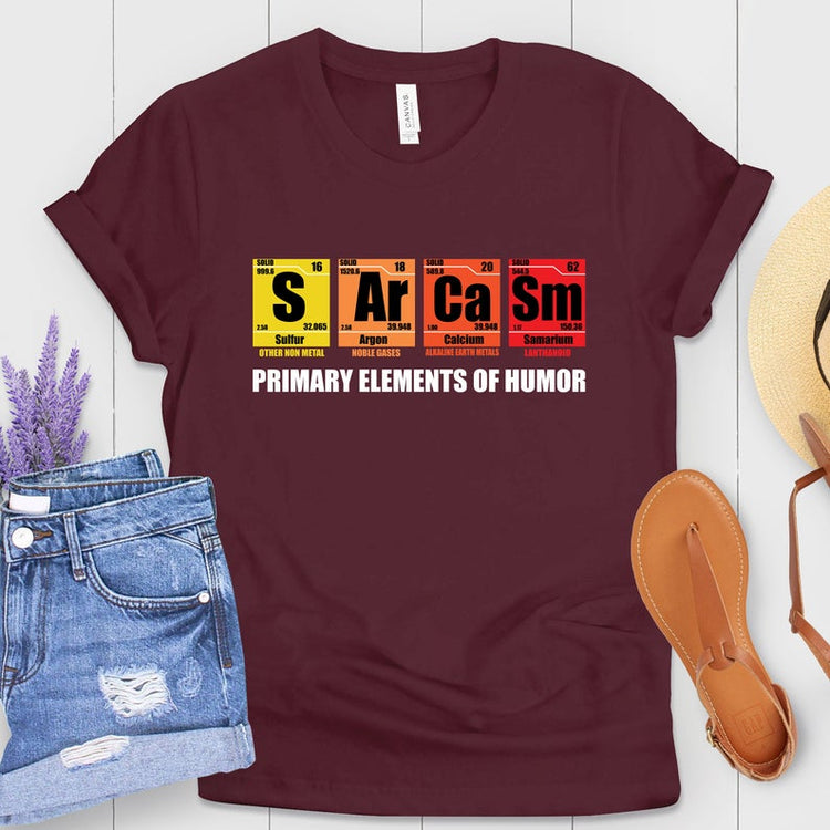 Primary Elements of Humor Science Shirt