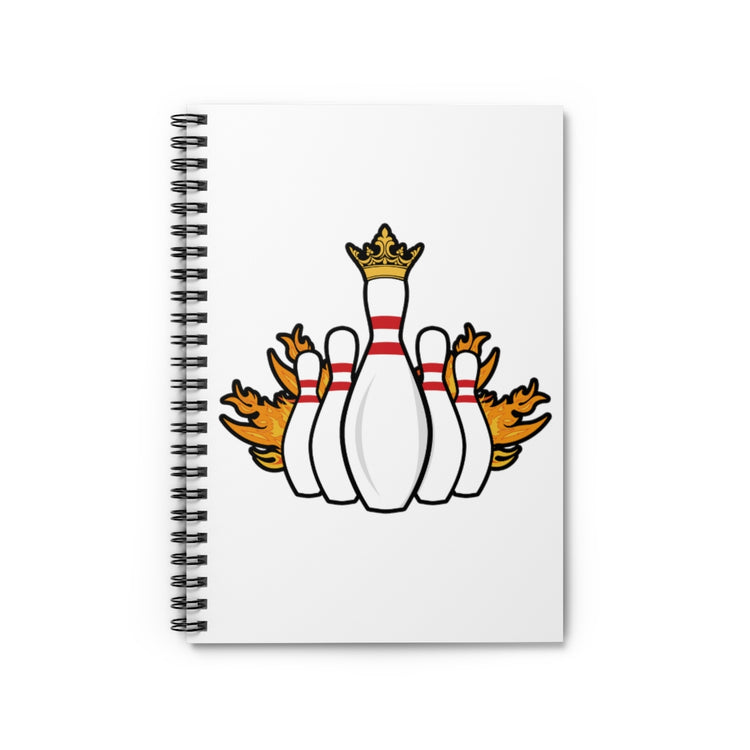 Spiral Notebook  Hilarious Bowlers Balls Expert Adept Virtuoso Professional Humorous Family Bonding Leisure Enthusiast Lover