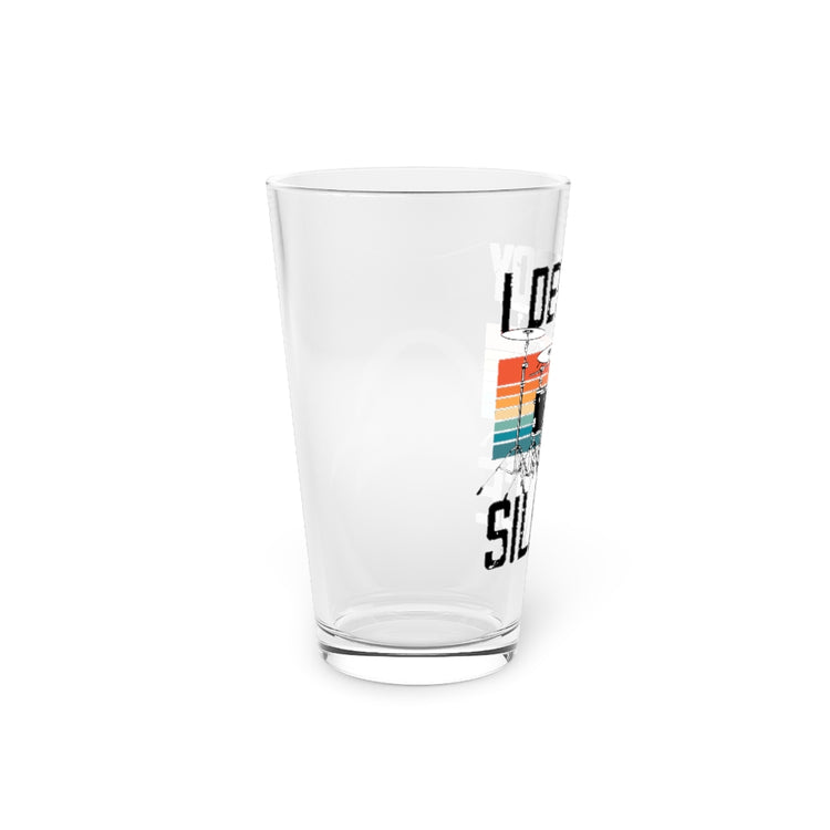 Beer Glass Pint 16oz  Humorous Musician Drums Electronic Synthesizers Enthusiast Novelty Instrument