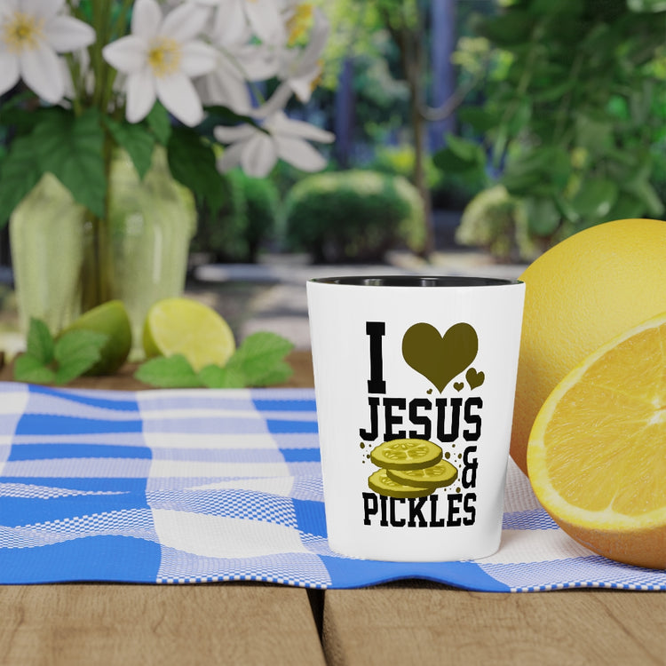 Shot Glass Party Ceramic Tequila  Inspirational Pickle Catholic Prayer Love Christians Pickles Motivating