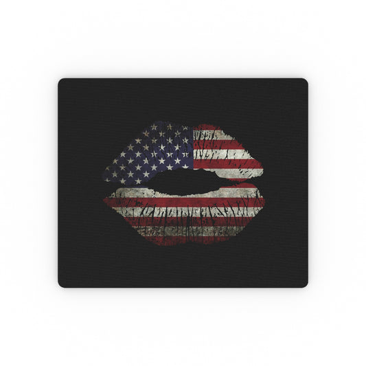 4th of July Lips 4th of July Outfit Fourth Of July Shirt Patriotic Clothing American Flag TShirt Independence Day Rectangular Mouse Pad