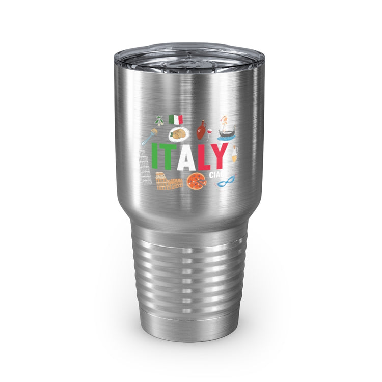 30oz Tumbler Stainless Steel Colors Hilarious Italia Cultural Civilization Nationalism Lover Novelty Society Patriotic Patriotism Enthusiast