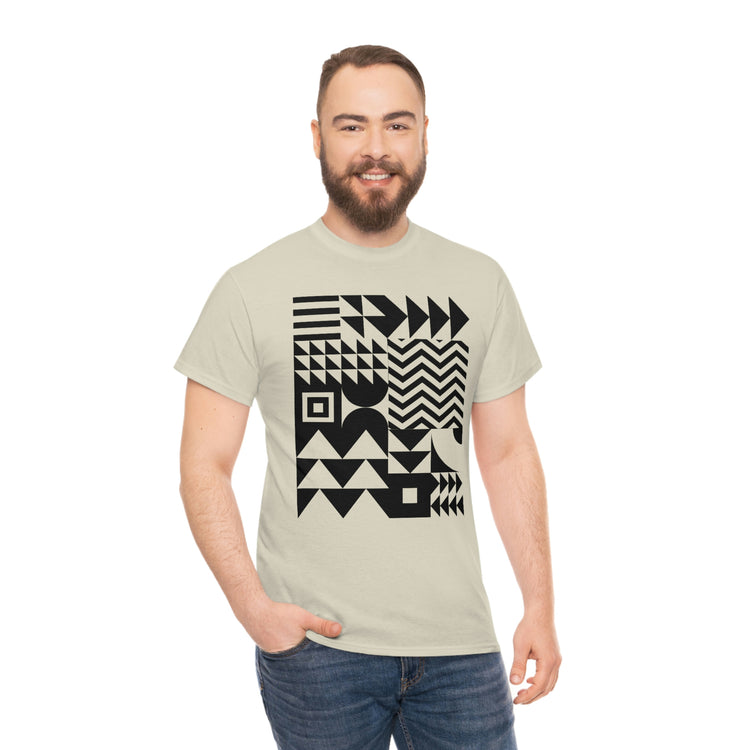 Novelty Geometric Triangle shapes Collection Portraitist Hilarious Collection Portraitist Artistic Sculptor Unisex Heavy Cotton Tee