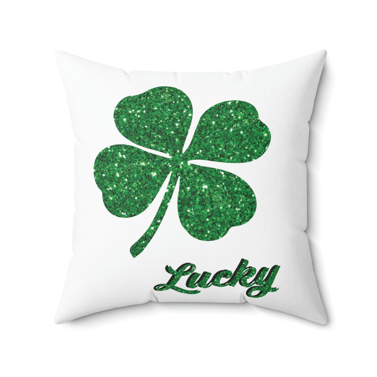 lucky shamrock Spun Polyester Square Pillow