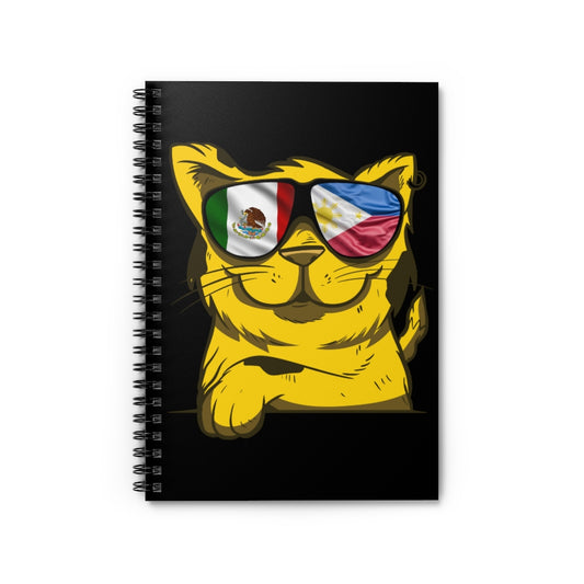 Spiral Notebook  Funny Filipino Kitten Enthusiasts Mexican Women Men Pinoy Humorous Asians Mexico Kitties Puns Philippines