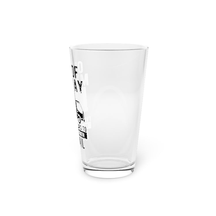 Beer Glass Pint 16oz  Humorous Deliveries Chauffeur Delivery Worker Motorist Pun Hilarious Delivery