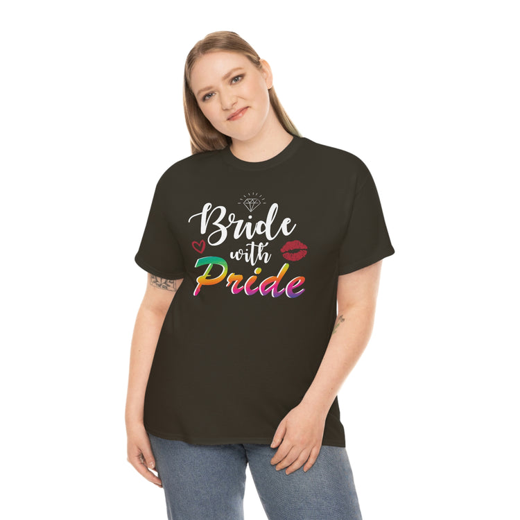 Humorous LGBTQ Bridal Appreciation Statements Graphic Puns Hilarious Supportive Bridesmaid Illustration Quote Black Shirt / White Print for